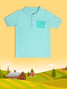 MINI KLUB - Solid/Plain Boys Blue Polo T-Shirt