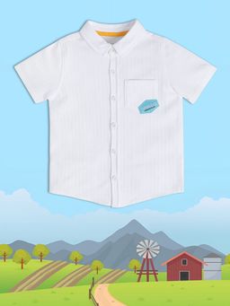 MINI KLUB - Printed Boys White Shirt