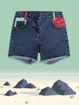 MINI KLUB - Solid/Plain Girls Blue Short