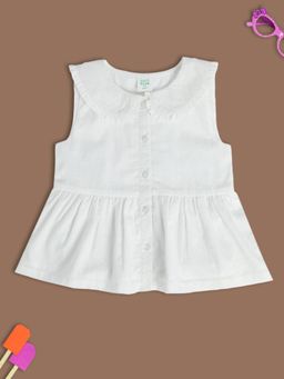 MINI KLUB - Embroidered Girls White Top