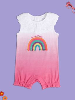 MINI KLUB - Ombre New Born And Baby Girls Pink Romper