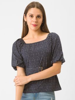 Globus - Navy Checks Top