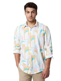 Spykar - Men Multi-Color Slim Fit Printed Full Sleeve Casual Shirt
