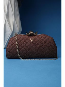 Allen Solly - Women Brown Party Clutch With Detachable Strap