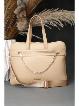 Allen Solly - Women Beige Formal Handbag With Detachable Strap