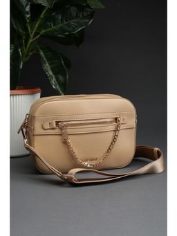 Allen Solly - Women Beige Casual Sling Bag With Detachable Strap