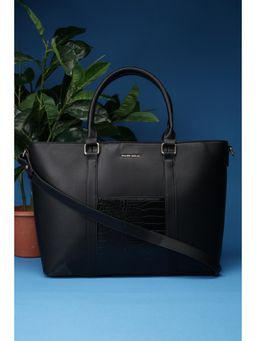Allen Solly - Women Black Formal Handbag With Detachable Strap