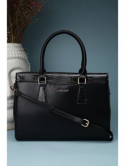 Allen Solly - Women Black Casual Handbag With Detachable Strap