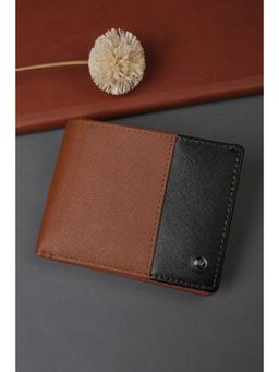 Louis Philippe - Men Brown Colorblock Leather Wallet