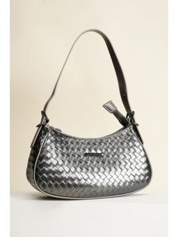 Van Heusen - Women Grey Solid Casual Handbag