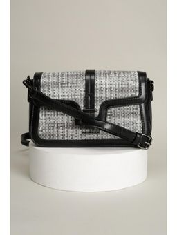 Van Heusen - Women Grey Textured Casual Sling Bag With Detachable Strap