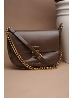 Van Heusen - Women Brown Solid Casual Sling Bag