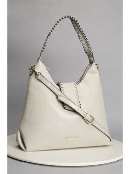 Van Heusen - Women White Solid Casual Handbag With Detachable Strap