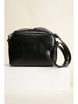 Van Heusen - Women Black Graphic Casual Sling Bag with Detachable Strap