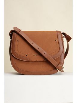 Van Heusen - Women Brown Solid Casual Sling Bag