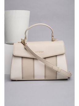 Van Heusen - Women Beige Colorblock Casual Handbag With Detachable Strap