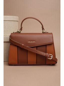 Van Heusen - Women Brown Colorblock Casual Handbag With Detachable Strap