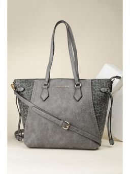 Van Heusen - Women Grey Printed Formal Handbag With Detachable Strap