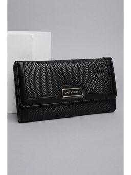 Van Heusen - Women Black Textured Casual Wallet