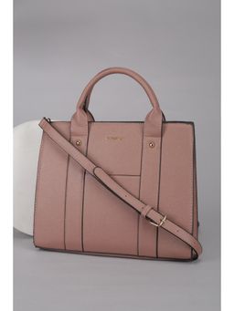 Van Heusen - Women Brown Textured Casual Handbag With Detachable Strap