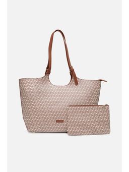 Van Heusen - Women Brown Graphic Casual Handbag With Pouch