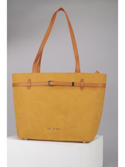 Van Heusen - Women Yellow Solid Casual Handbag