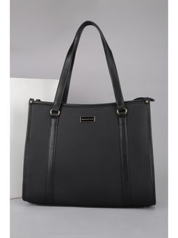 Van Heusen - Women Black Solid Casual Handbag
