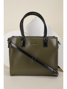 Van Heusen - Women Olive Solid Casual Handbag With Detachable Strap