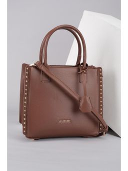 Van Heusen - Women Brown Textured Casual Handbag With Detachable Strap