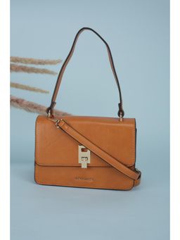 Van Heusen - Women Brown Textured Casual Sling Bag With Detachable Strap