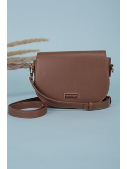 Van Heusen - Women Brown Textured Casual Sling Bag With Detachable Strap