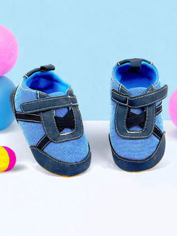 Baby Moo - Stylish Velcro Straps Anti-Skid Sneakers - Blue