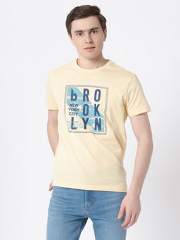 Red Tape - Yellow Graphic Print Cotton Mens T-Shirt
