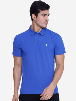 Red Tape - Mens Dark Blue Solid Half Sleeve Polyester Polo T-Shirt
