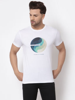 Red Tape - Mens White Half Sleeve Cotton Round Neck T-Shirt