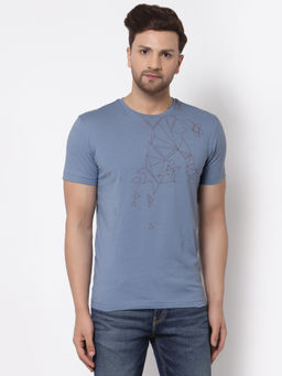 Red Tape - Stone Blue Cotton Mens T-Shirt