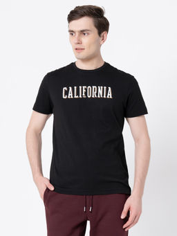 Red Tape - Black Cotton Mens T-Shirt