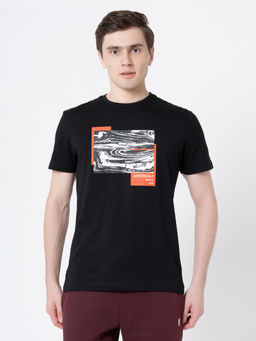 Red Tape - Black Cotton Mens T-Shirt