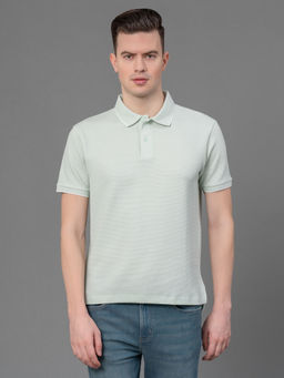 Red Tape - Pastel Green Poly Cotton Elastane Mens Polo T-Shirt