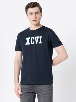 Red Tape - Navy Blue Cotton Mens T-Shirt