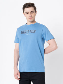 Red Tape - Slate Blue Cotton Mens T-Shirt