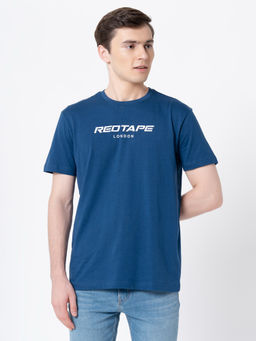 Red Tape - Airforce Blue Cotton Mens T-Shirt