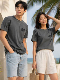 RIGO - Grey Typography Cotton Regular Fit T-Shirt