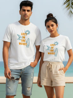 RIGO - White Typography Cotton Regular Fit T-Shirt