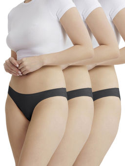 B'There - Women Charcoal Seamless Bikini Briefs (Pack of 3)