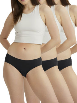 B'There - Women Charcoal Seamless Hipster Briefs (Pack of 3)