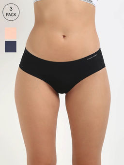 Calvin Klein - Solid Multi-Color Mid Rise Bikini Briefs (Pack of 3)