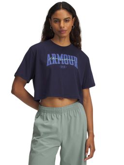 Under Armour - Women Script Boxy Half Sleeve Crop T-Shirt