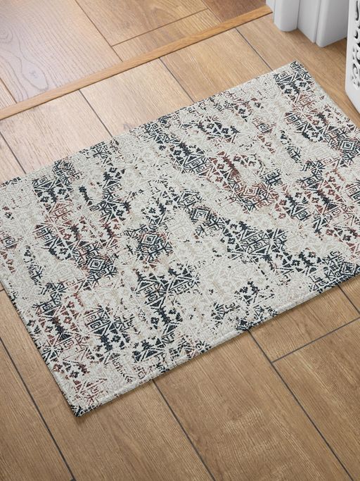 Urban Space Digital Printed Chenille Bath Mat with Anti-Skid Backing
