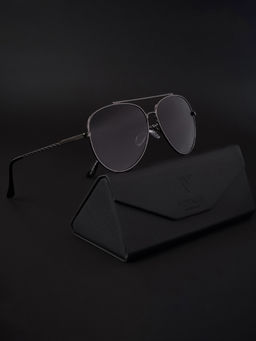 Voyage - Polarized & UV Protected Grey Pilot Sunglasses for Unisex Adult - 1101MG4136